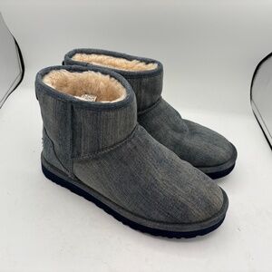 UGG Classic Mini Washed Blue Denim Boots- EU 43 Women's 11.5-12 Men’s 9.5-10